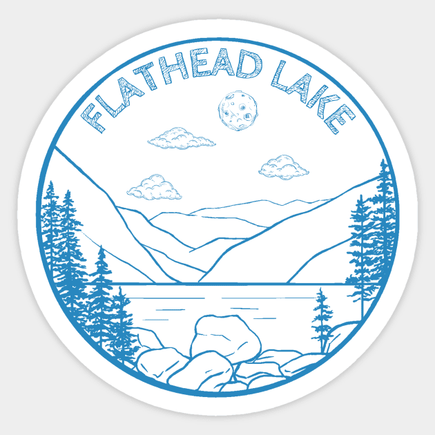 Flathead Lake Sticker by soulfulprintss8